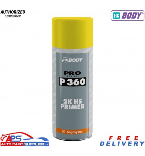 HB Body P360 High Build Primer Aerosol Yellow - 400ml